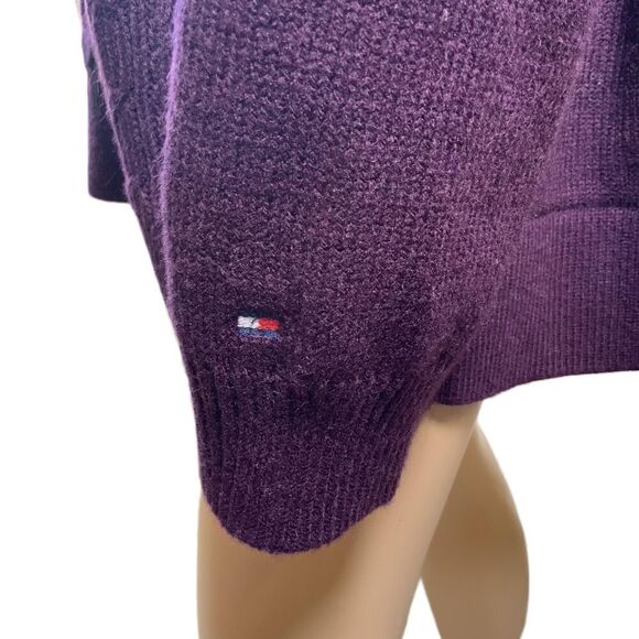 Tommy Hilfiger Purple Cable Knit Shawl Collar Long Sleeve Pullover Sweater Sz XL - Picture 12 of 14